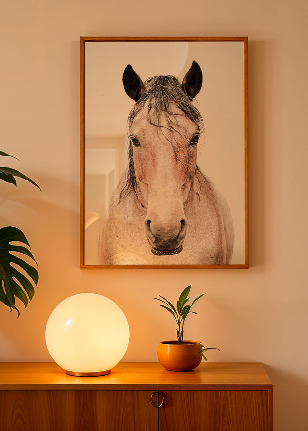 Cavalo retrato minimalista