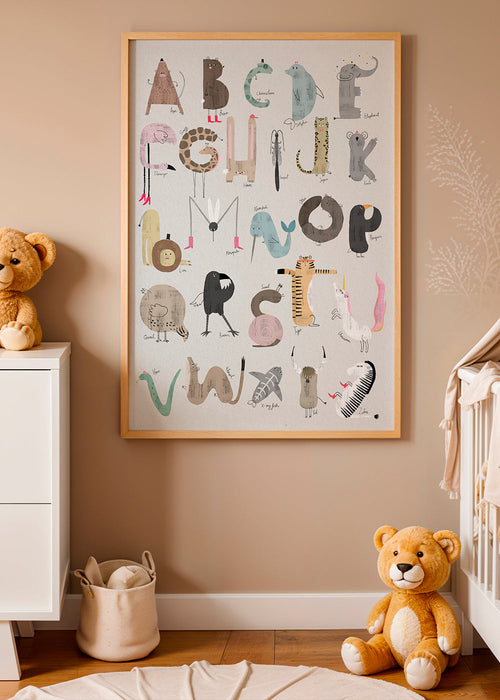 Lâmina infantil ABC animais