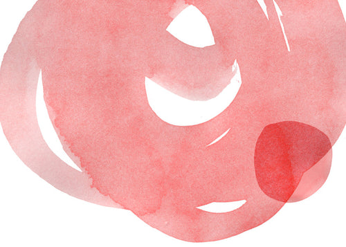 Quadro minimalista rosa em aquarela