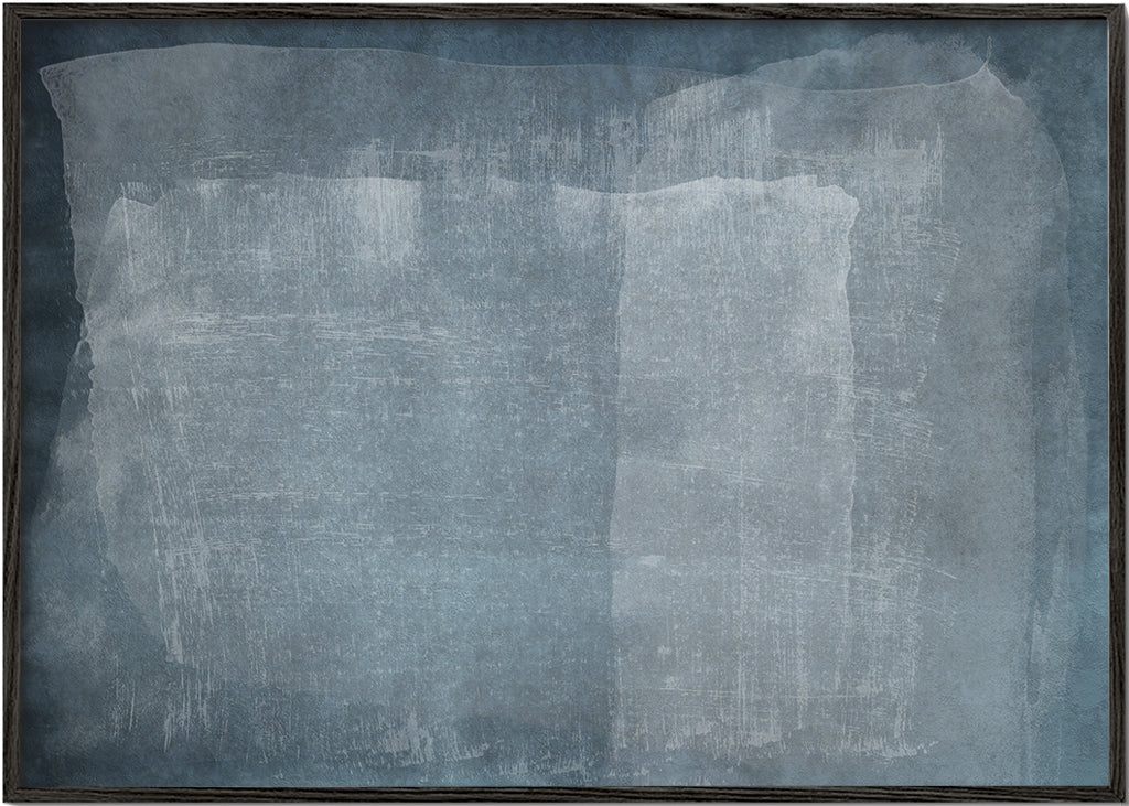 Quadro abstrato campo azul texturizado