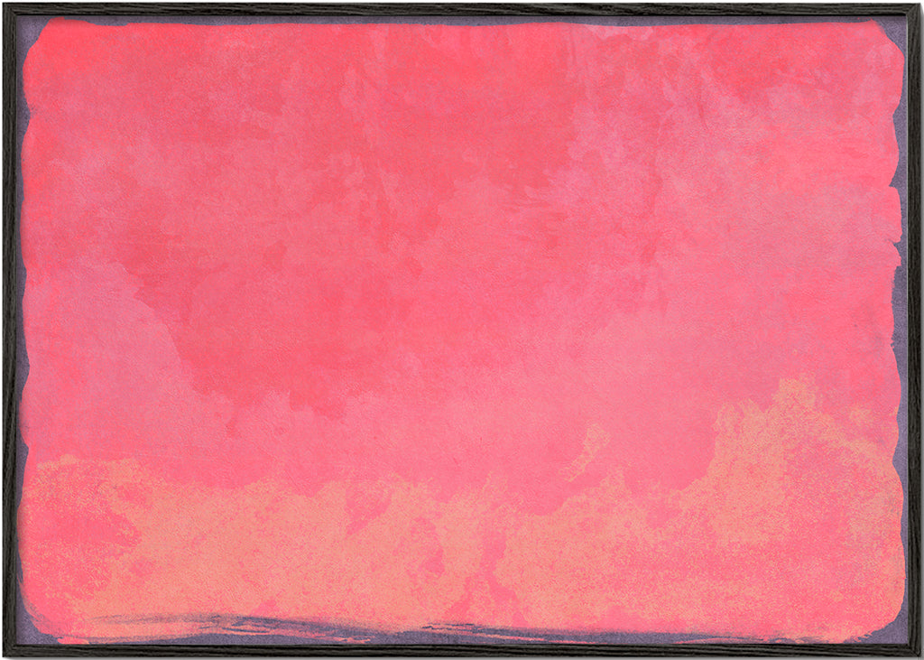 Quadro abstrato campo cor fúcsia