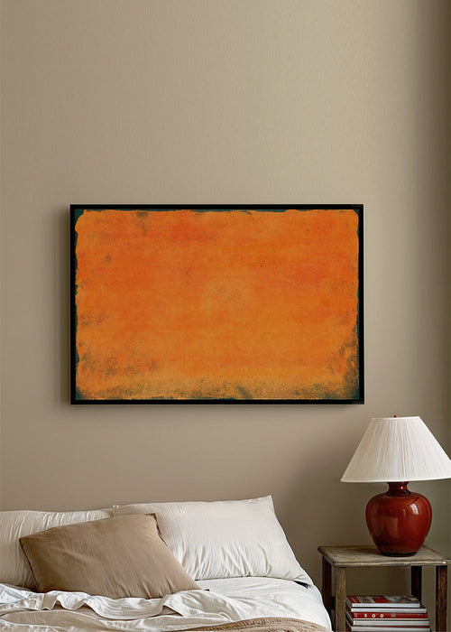 Pintura abstrata campo laranja