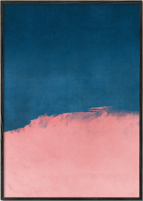 Paisagem minimalista rosa e azul