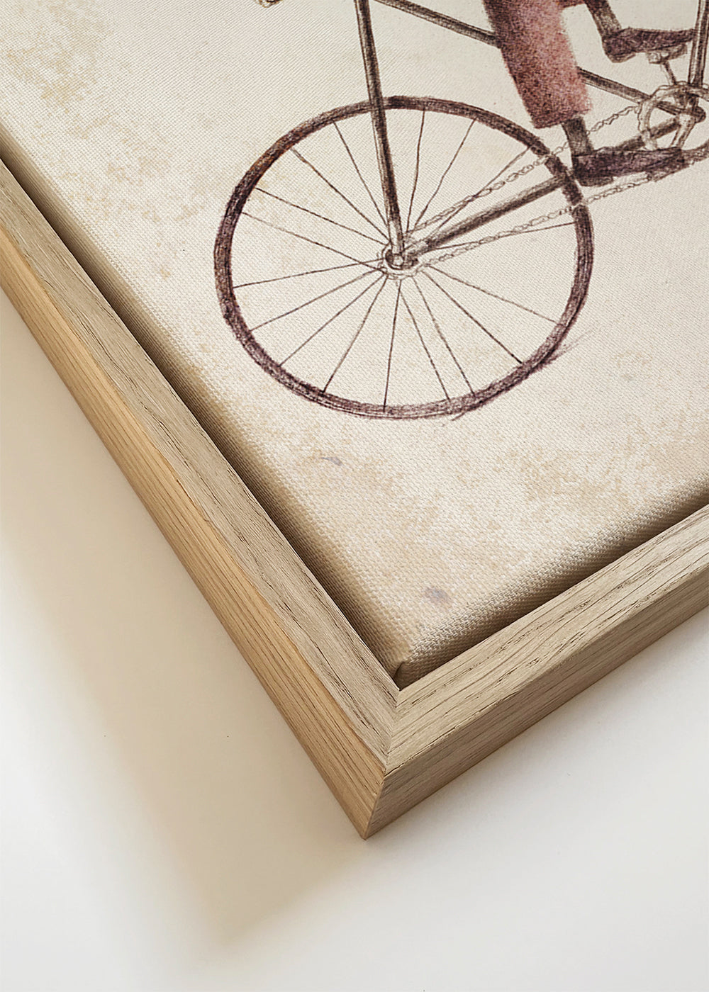Arte vintage do veado de bicicleta