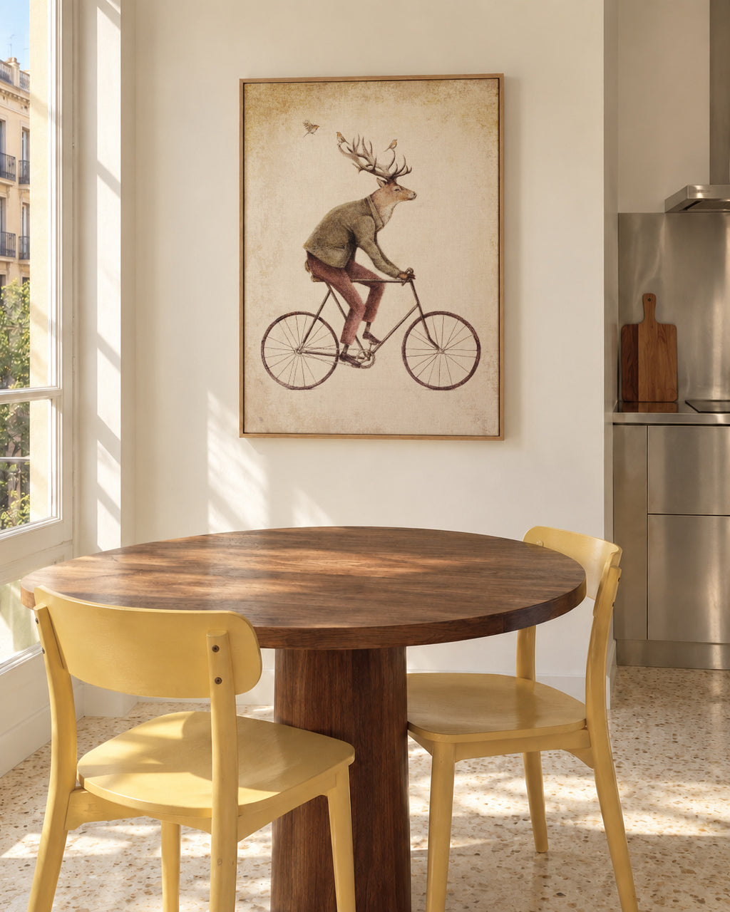 Even a Gentleman rides - Framed canvas in an interior