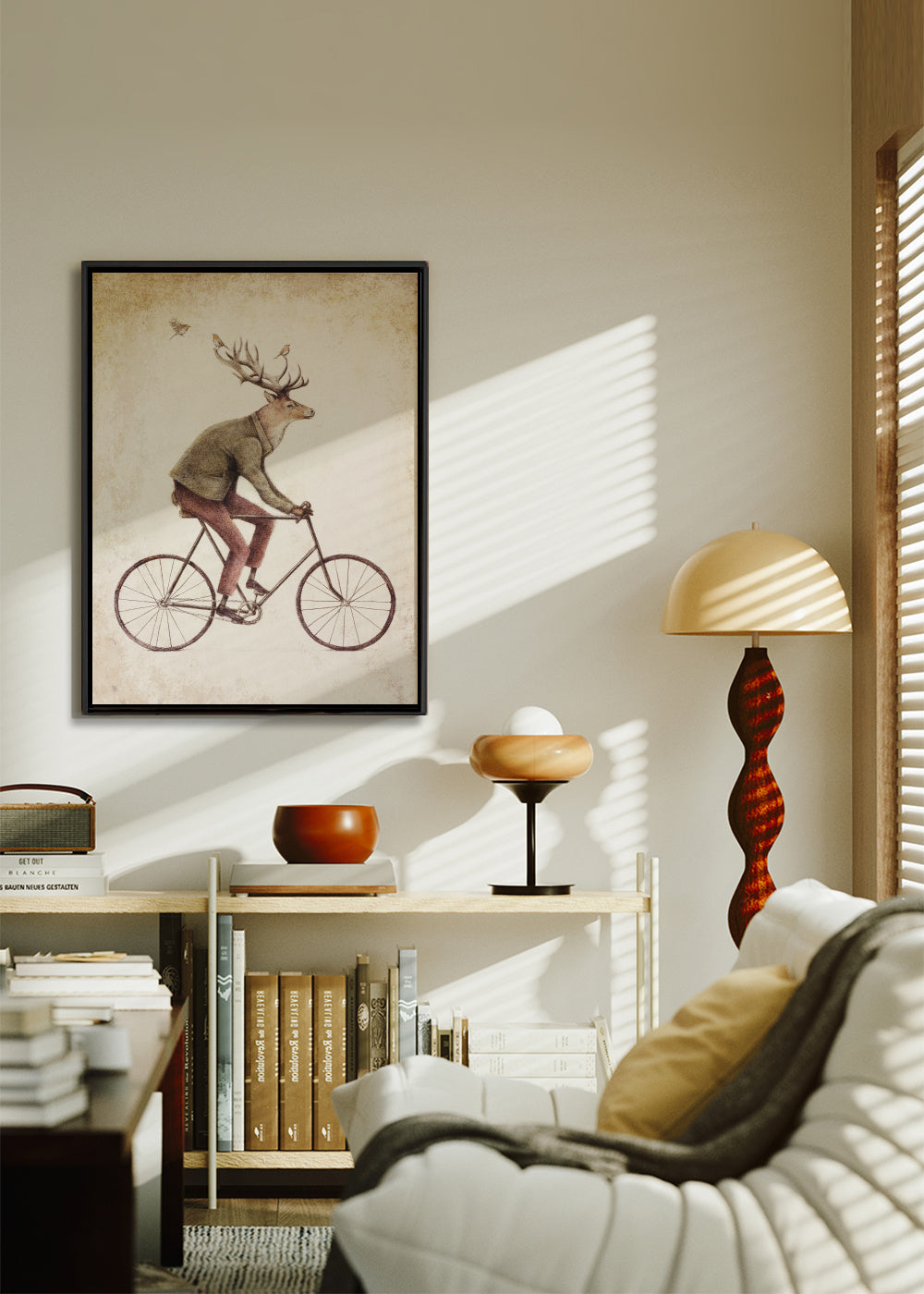 Even a Gentleman rides - Framed canvas in an interior