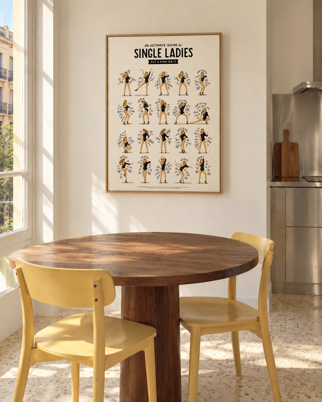 Single Ladies - Framed canvas in an interior