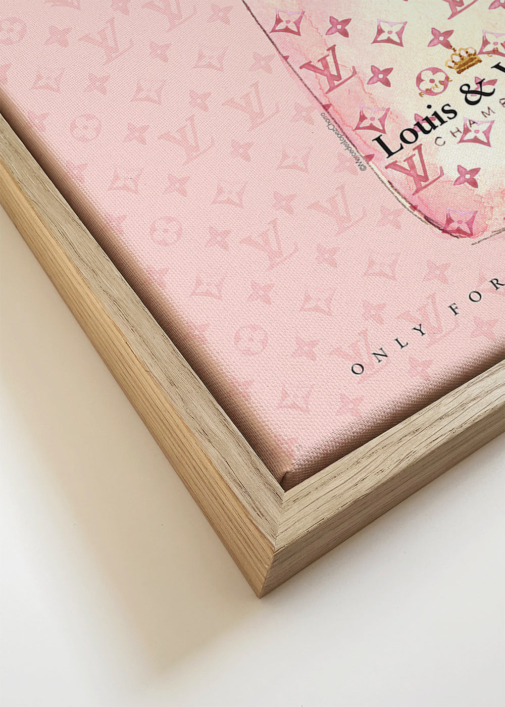 Ilustração garrafa champagne LV rosa