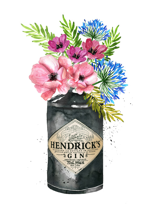 Hendrick's flowers - Unframed art print
