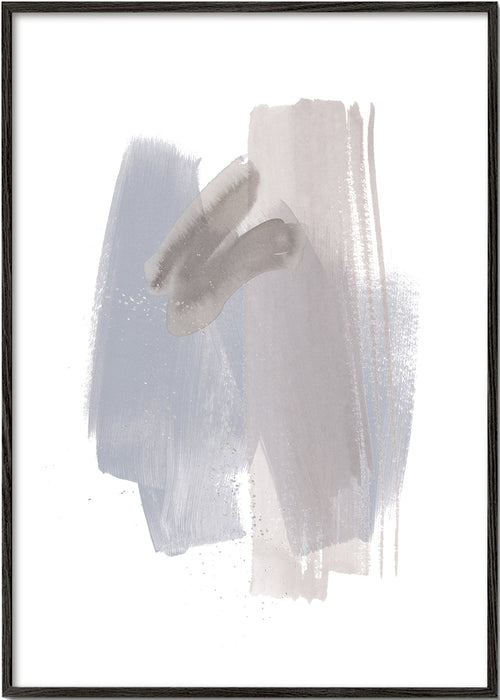 Quadro abstrato traços pastel vertical