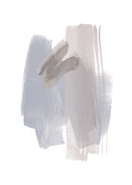 Quadro abstrato traços pastel vertical