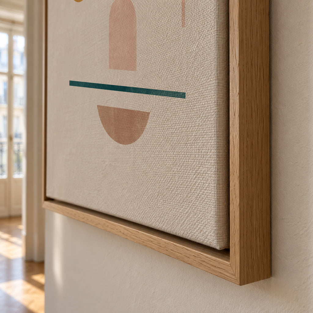 Geometric No 02 - Framed canvas detail
