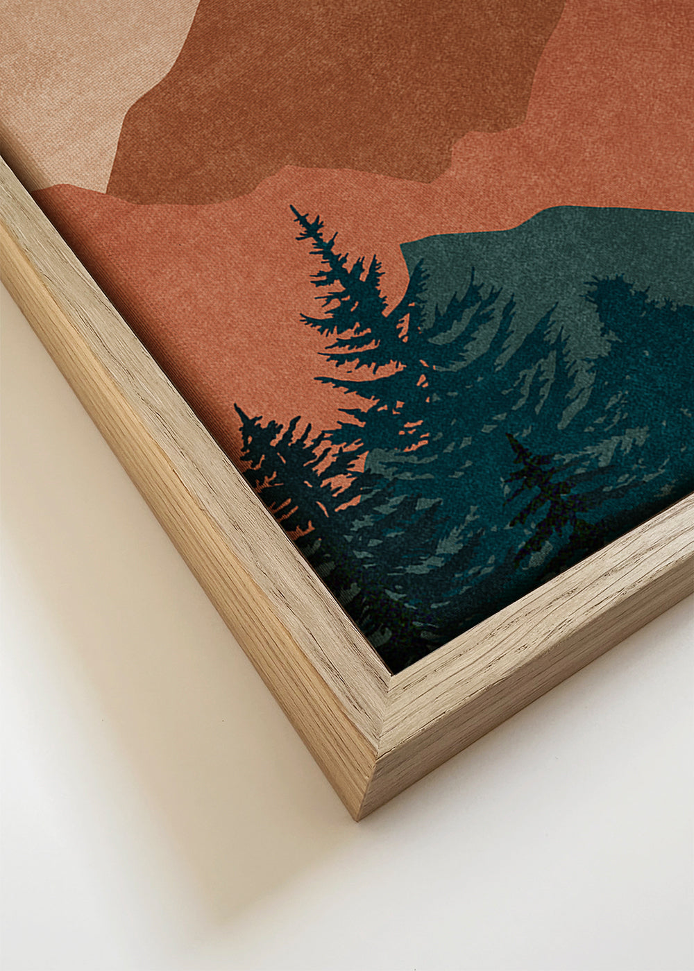 Arte paisagística com picos em camadas