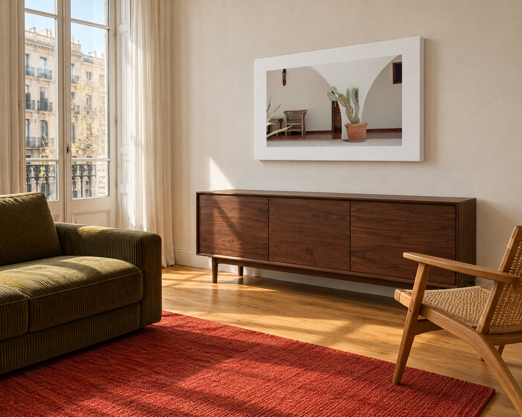 Ibiza IX - Unframed canvas in an interior