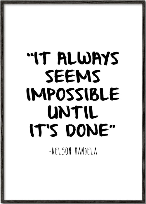 Quadro minimalista com frase