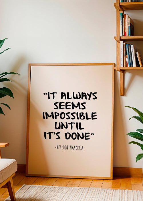 Quadro minimalista com frase