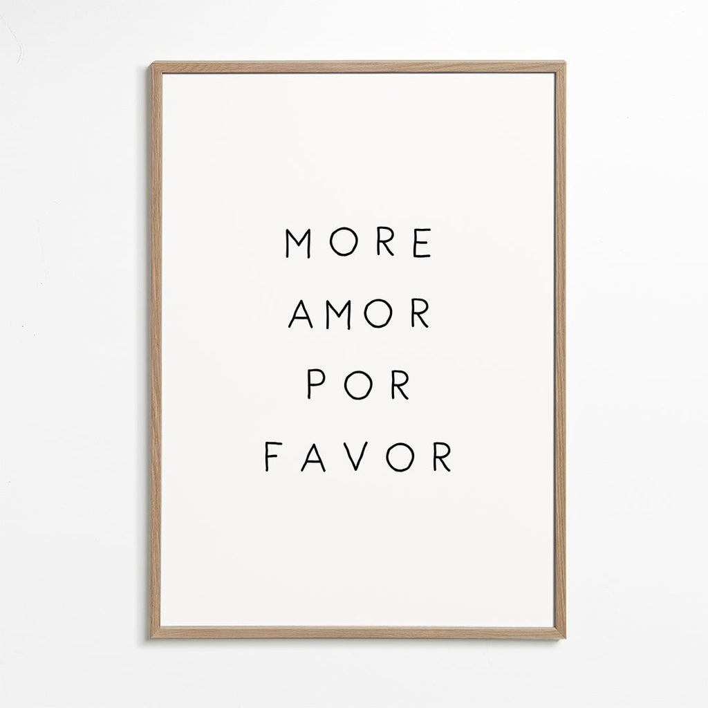 Quadro preto e branco com frase tipográfica central
