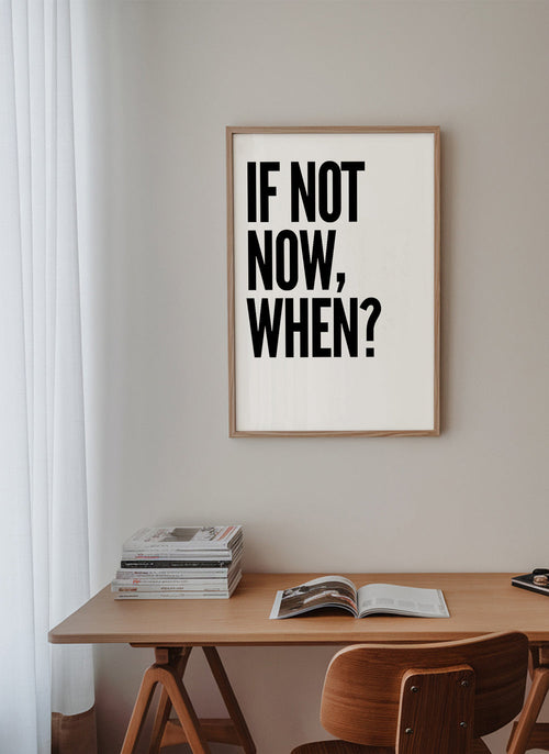 Poster tipográfico minimalista com slogan forte