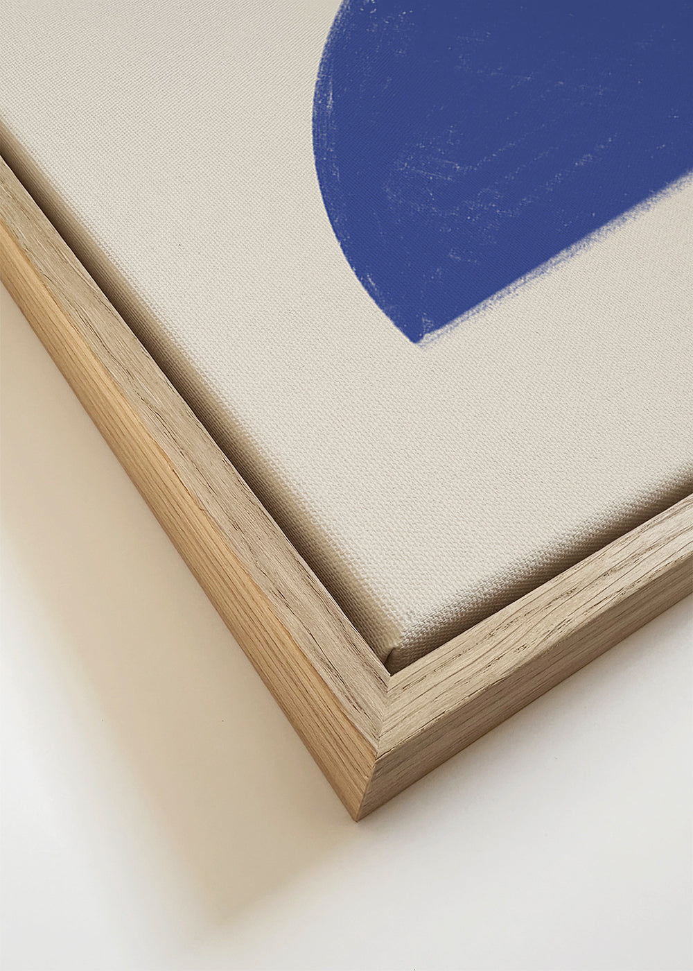Poster geométrico azul minimal semicírculos