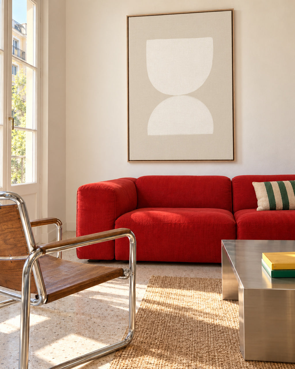 Rumi White - Framed canvas in an interior