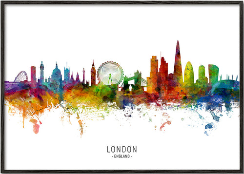 Arte para cidade: Skyline de Londres multicolor