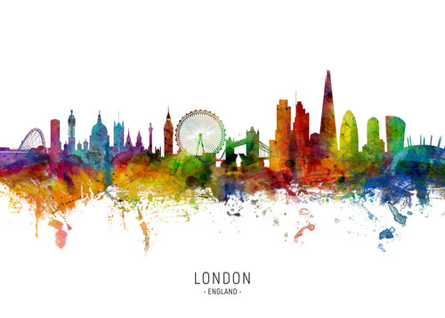 Arte para cidade: Skyline de Londres multicolor