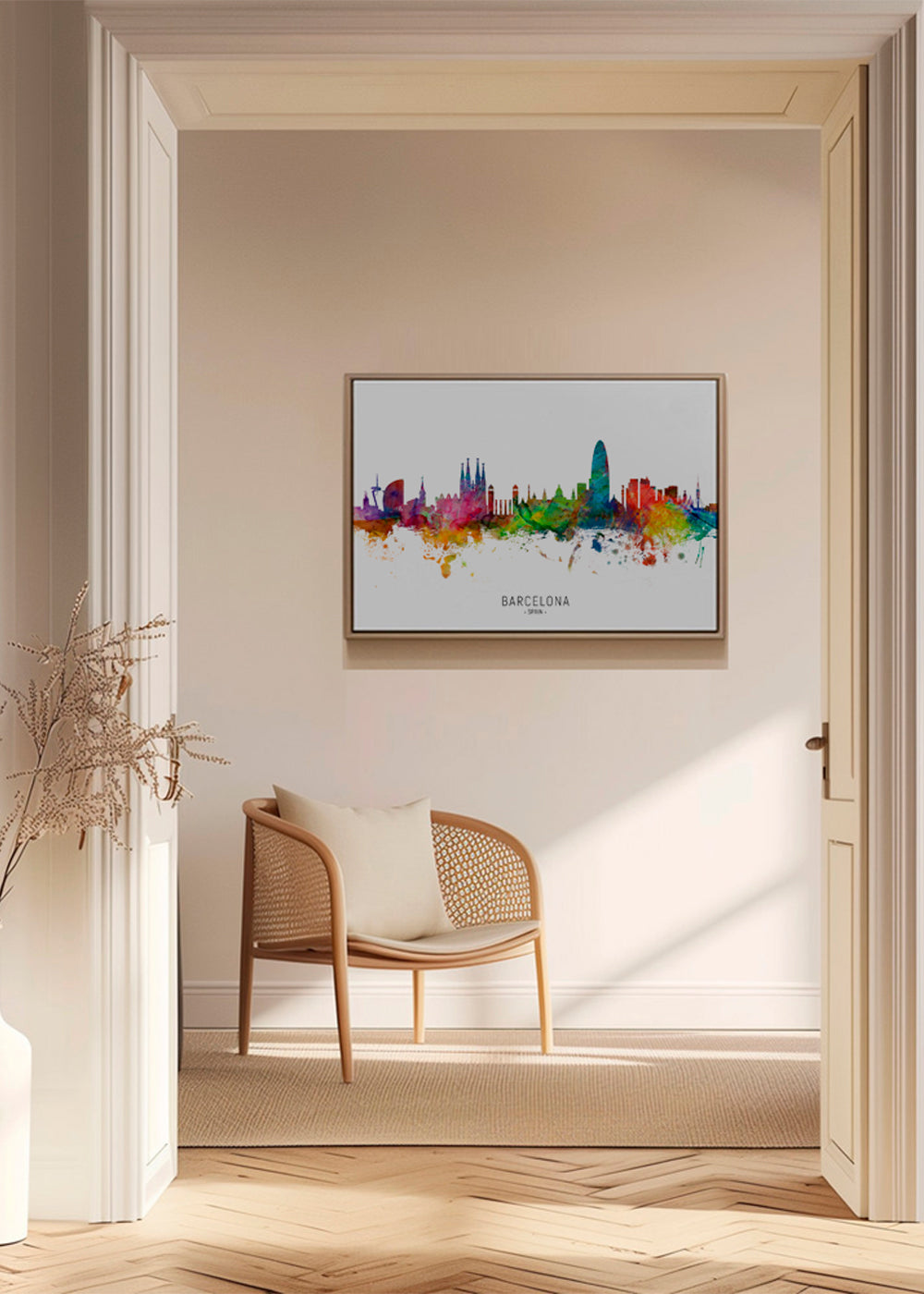 Barcelona Skyline multicolor