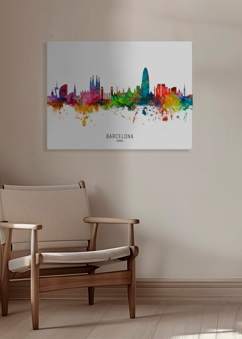 Barcelona Skyline multicolor