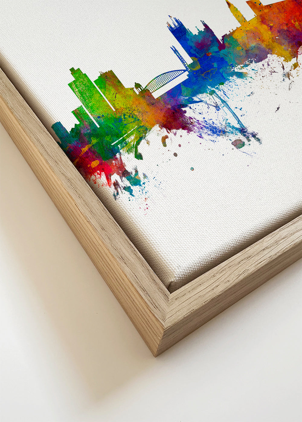 Quadro de cidades: Skyline de Manchester multicolor