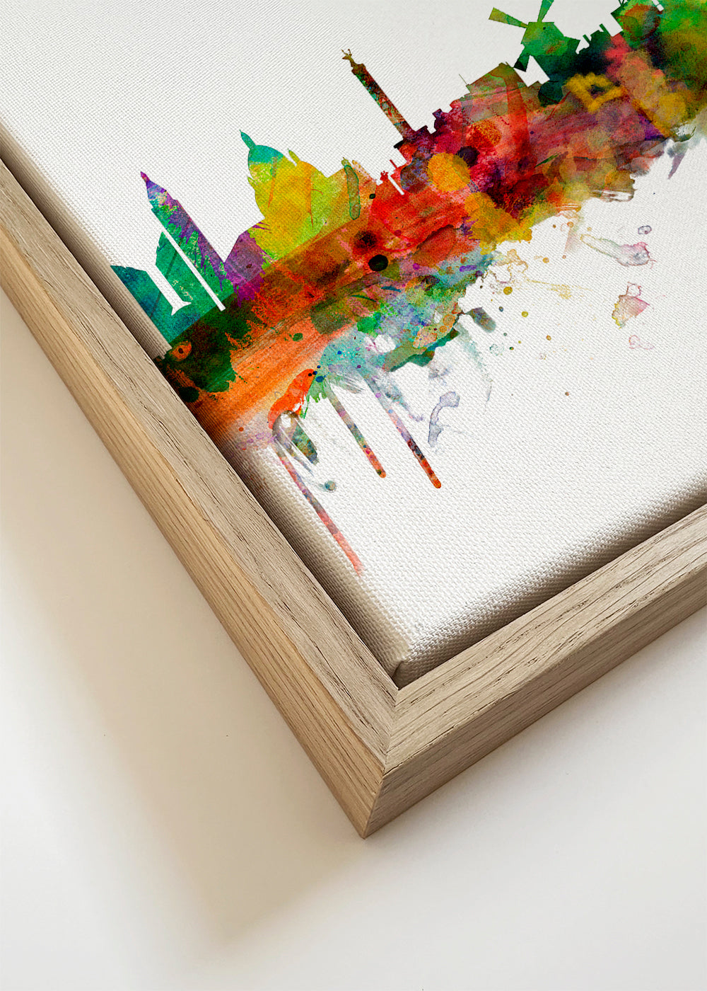 Arte para cidade: Skyline de Paris em aquarela