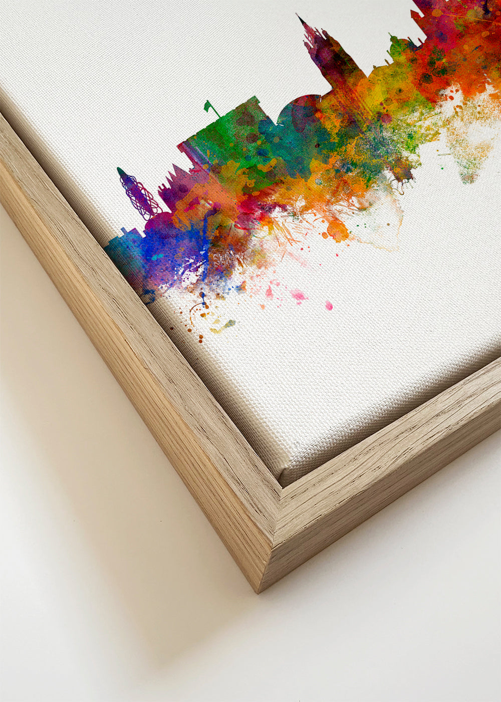 Arte para cozinha Norwich skyline aquarela multicolor