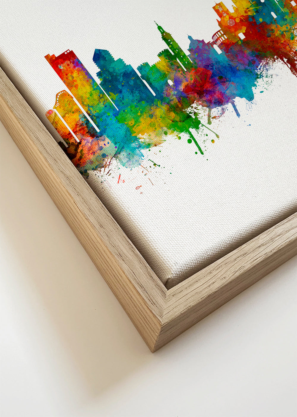 Quadro de cidades Valencia skyline em aquarela