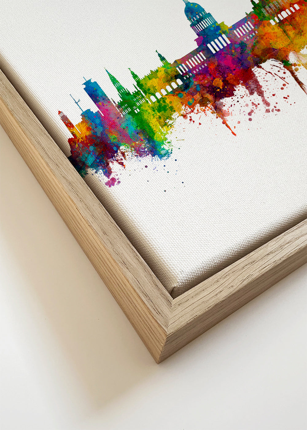 Poster de cidades Havana skyline aquarela multicolor
