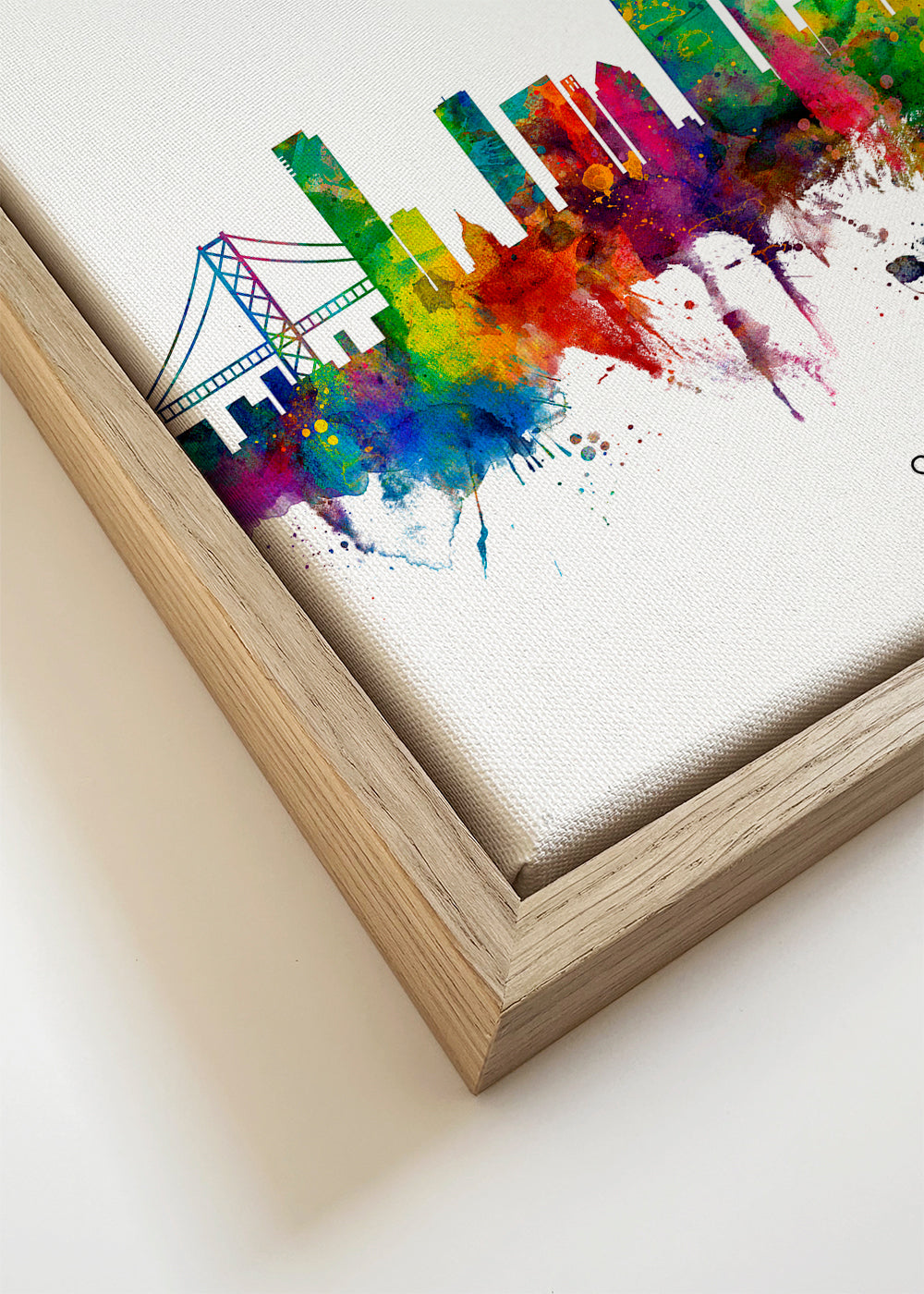 Poster de viagem San Francisco skyline colorido