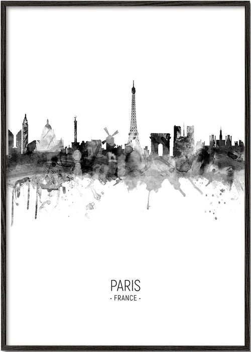 Arte para cozinha: Skyline de Paris em tinta