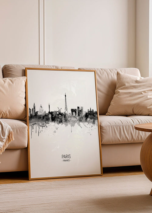 Arte para cozinha: Skyline de Paris em tinta