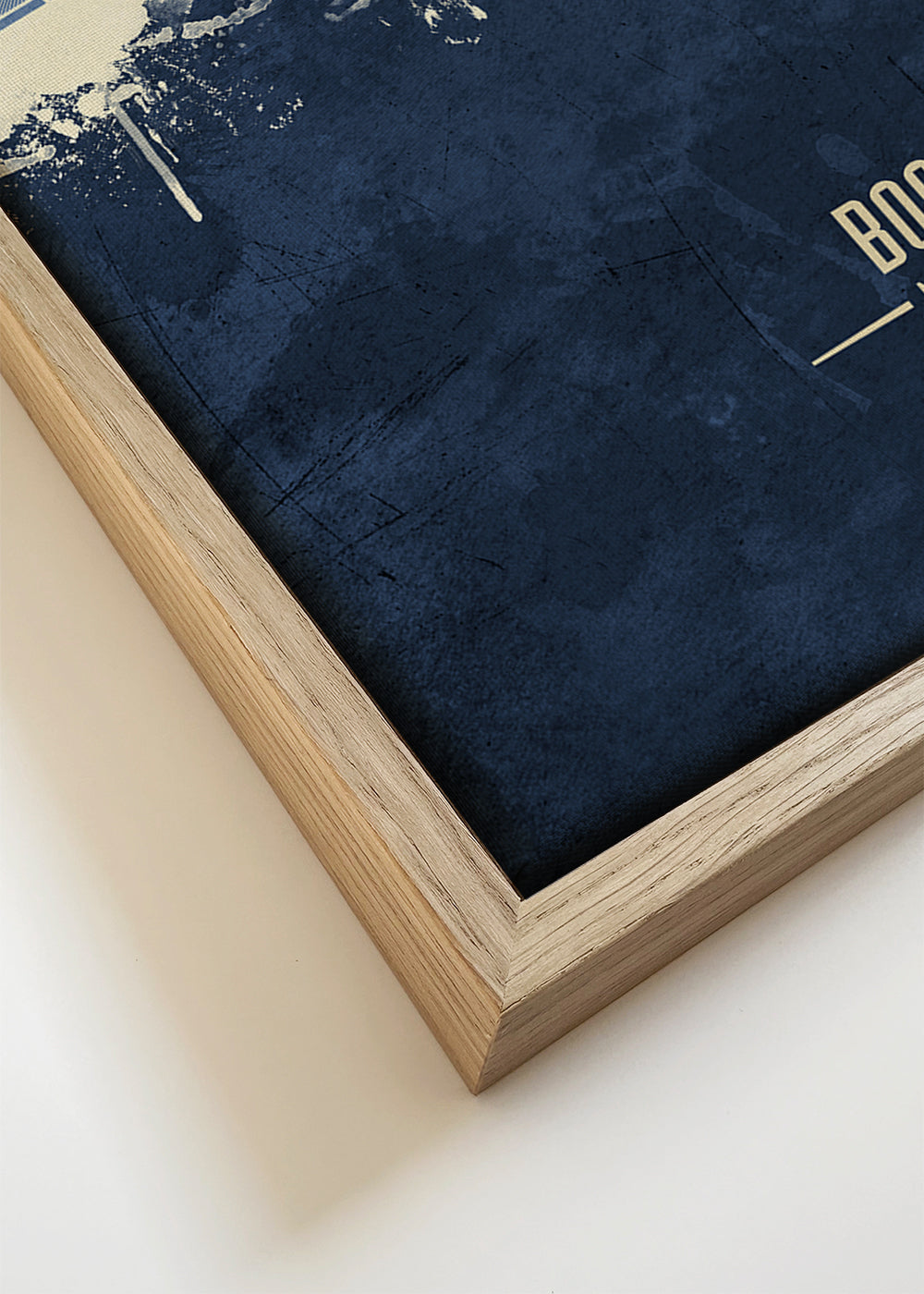 Poster de viagem Boston skyline azul