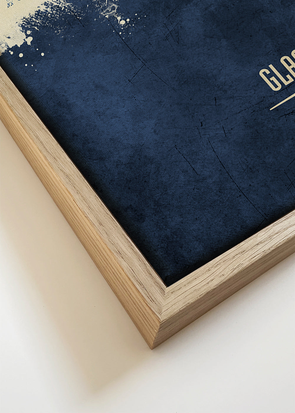 Poster de viagem Glasgow skyline azul