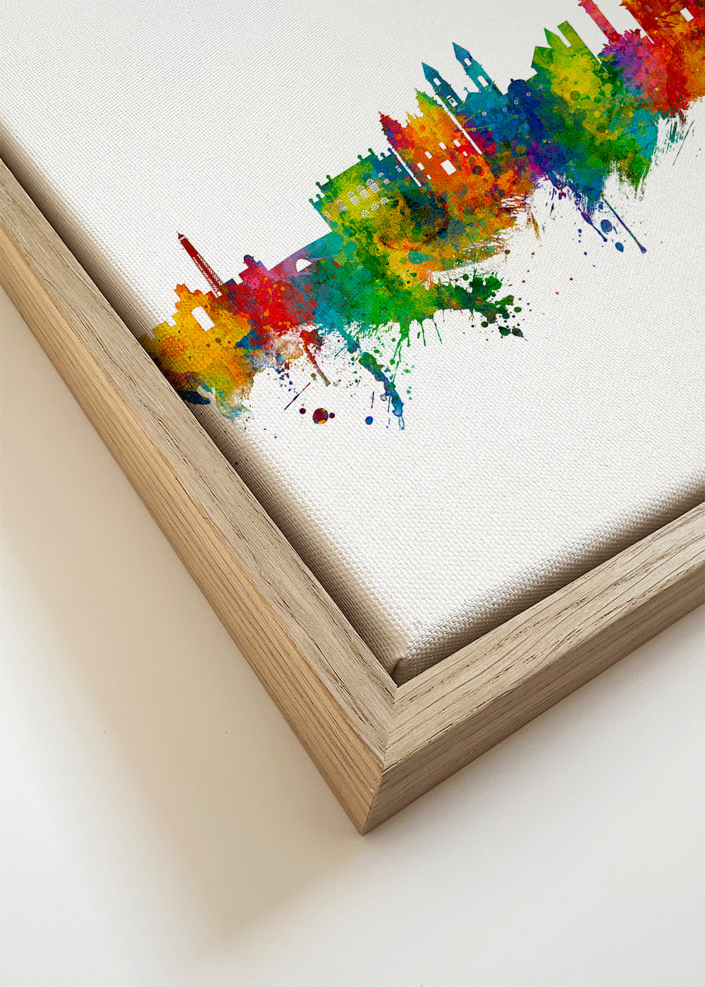 Arte para cidade Cádiz skyline colorida