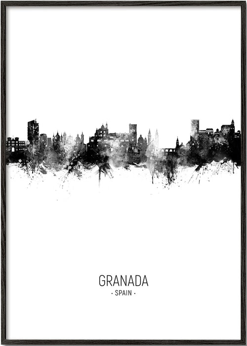 Arte para cozinha Granada skyline em tinta