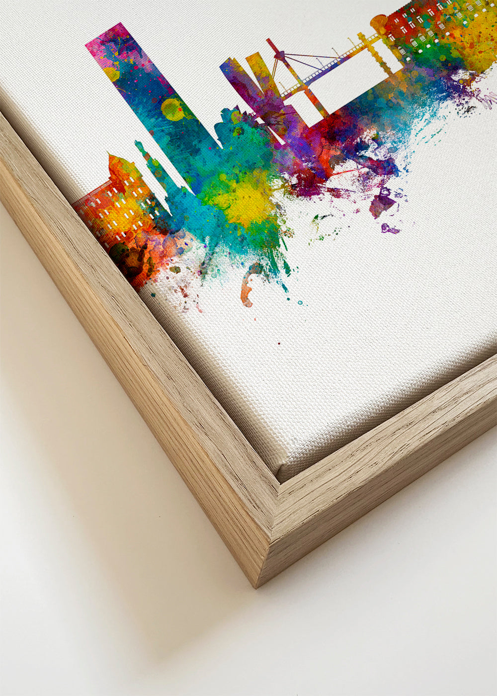 Quadro de viagem Bilbao skyline aquarela