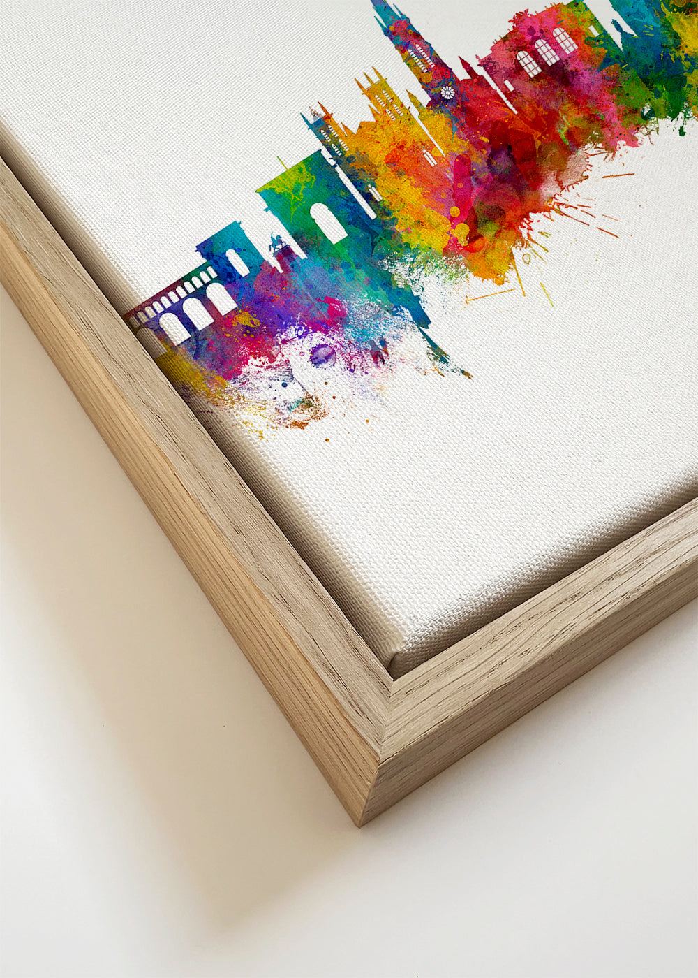 Skyline de Montpellier em aquarela multicolor