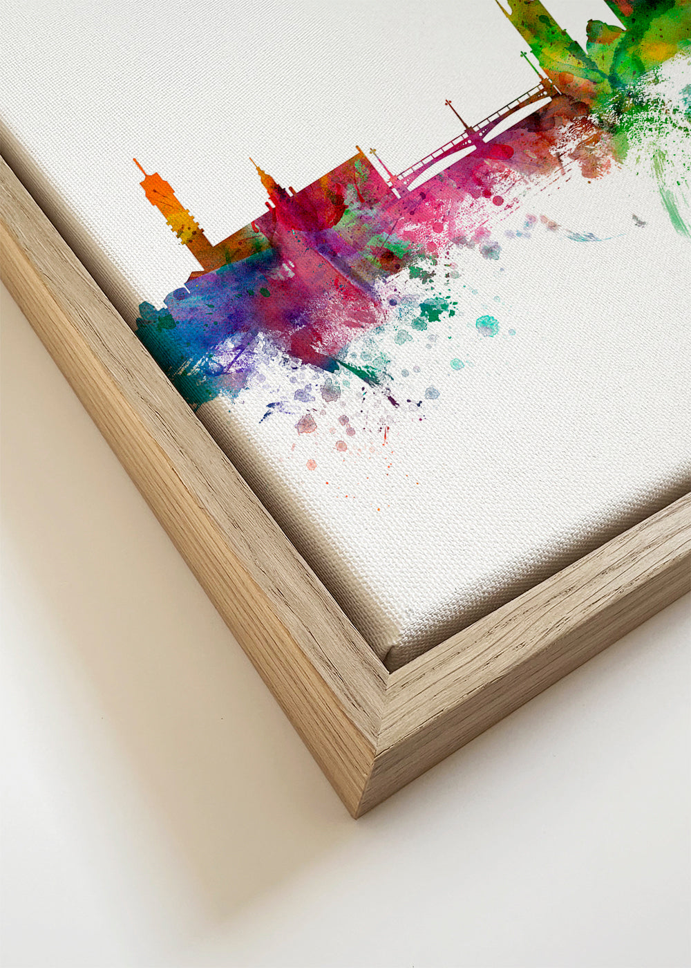Arte para cidade: skyline de Estocolmo em aquarela