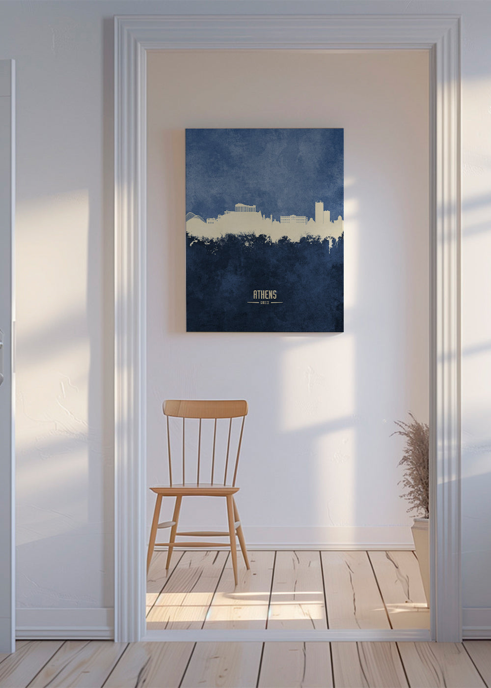 Athens Skyline azul