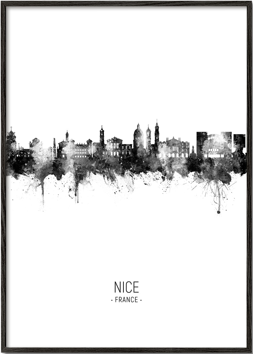 Nice Skyline blanco y negro