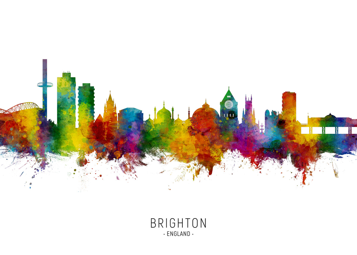 Brighton Skyline multicolor - Unframed art print