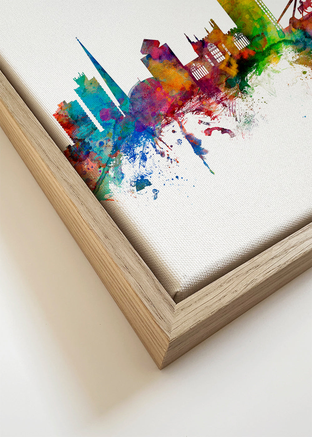 Quadro de viagem Coventry skyline aquarela