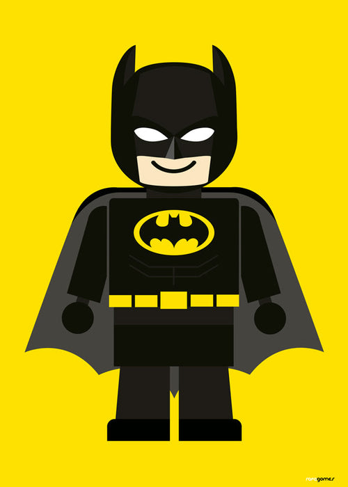 Lâmina infantil Batman brinquedo com fundo amarelo