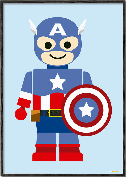 Lámina infantil Capitão brinquedo azul