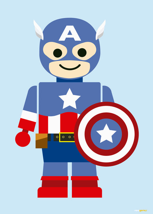 Lámina infantil Capitão brinquedo azul